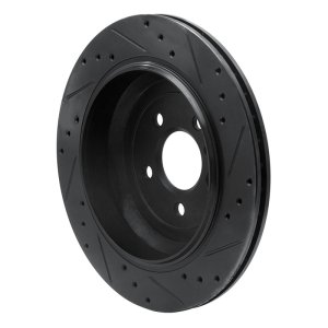 Mercedes-Benz ML350 Brake Rotor (1) - Rear Left - R1 Concepts - Drilled & Slotted - Black - `06-`12